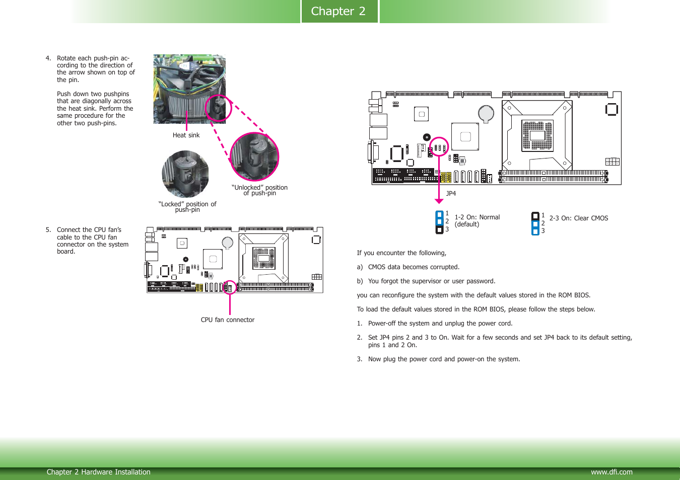 Jumper settings, Chapter 2 jumper settings | DFI PIC-H61 User Manual | Page 14 / 60