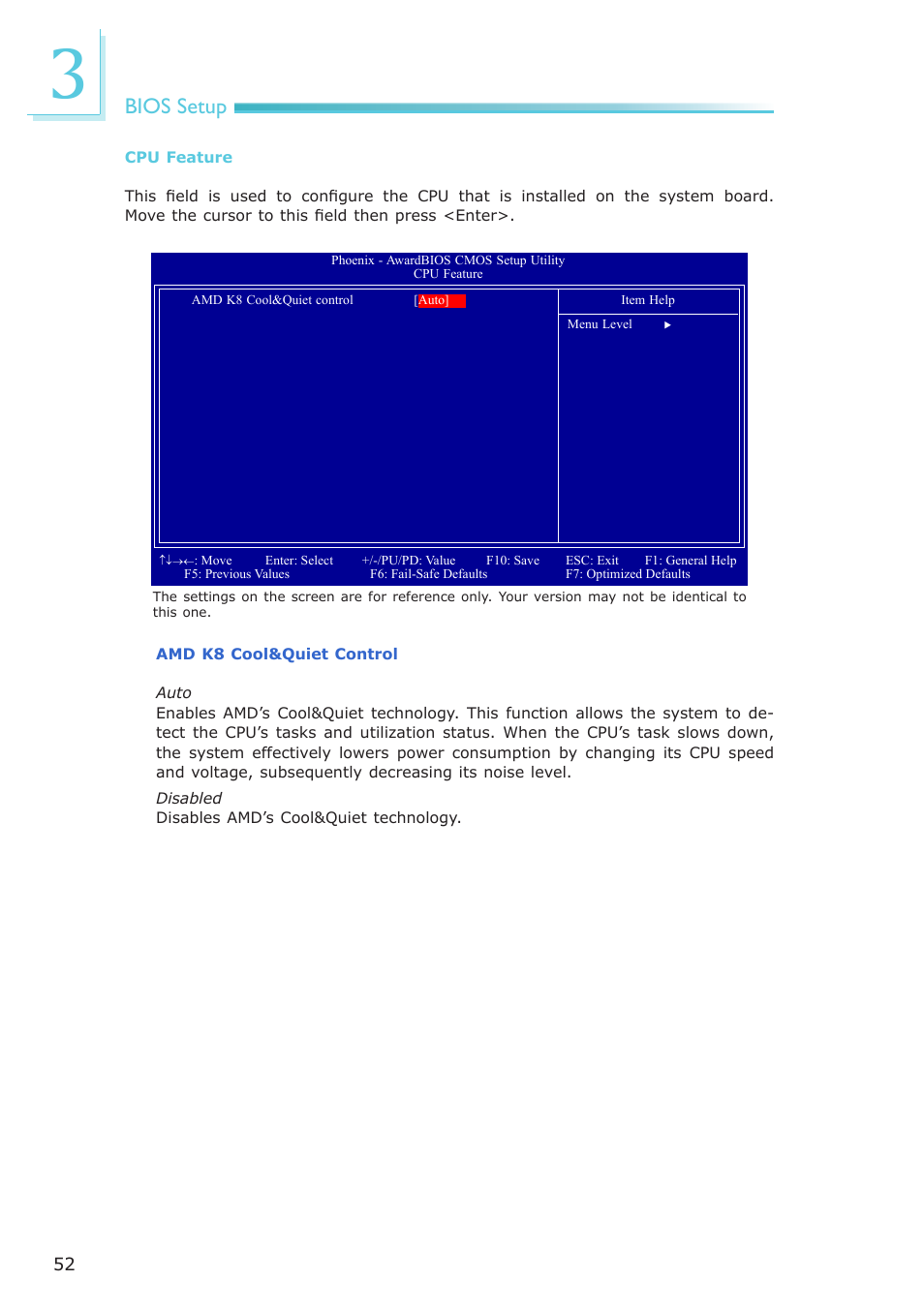Bios setup | DFI AR100-DR User Manual | Page 52 / 112