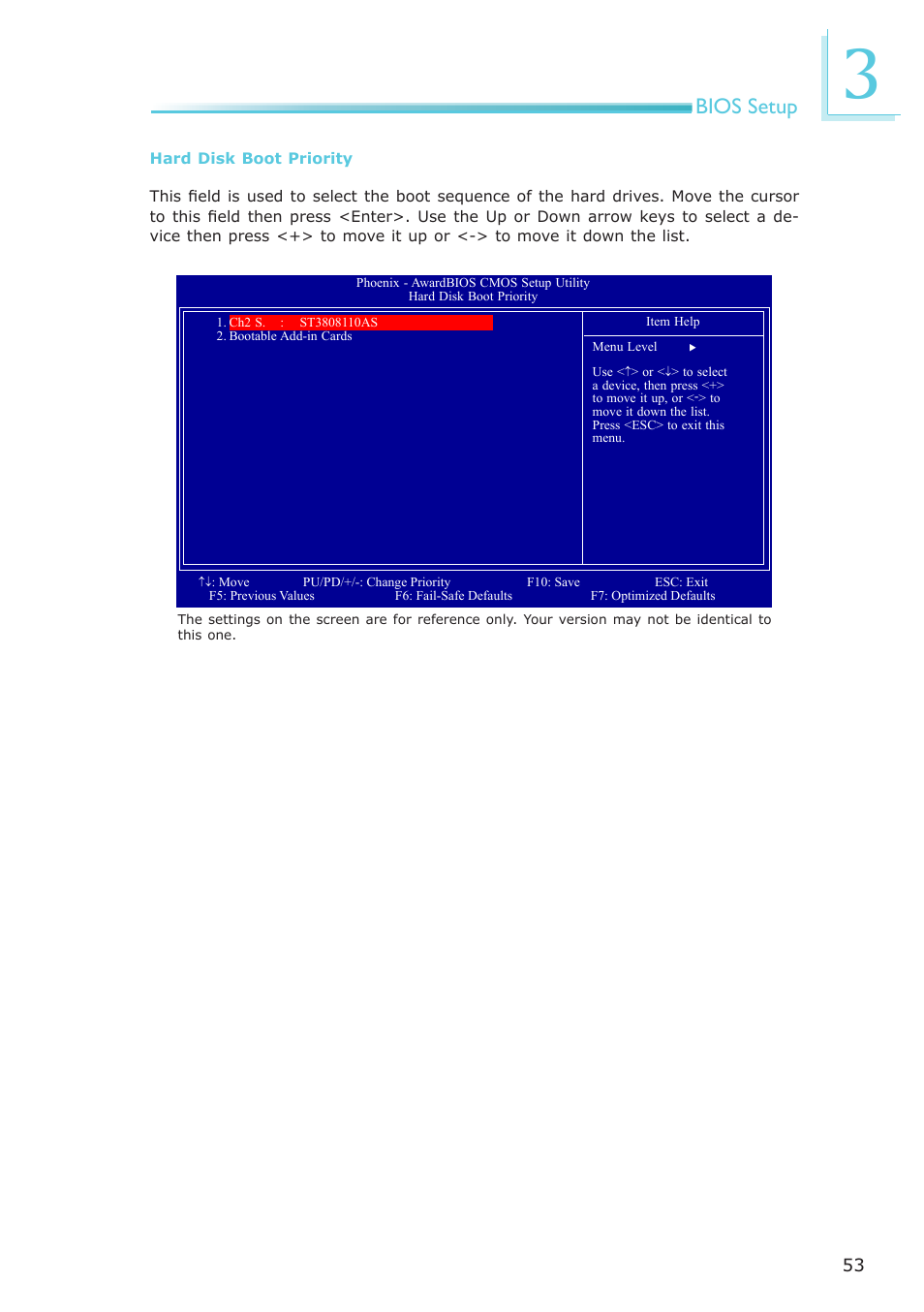 Bios setup | DFI AR100-DR User Manual | Page 53 / 112