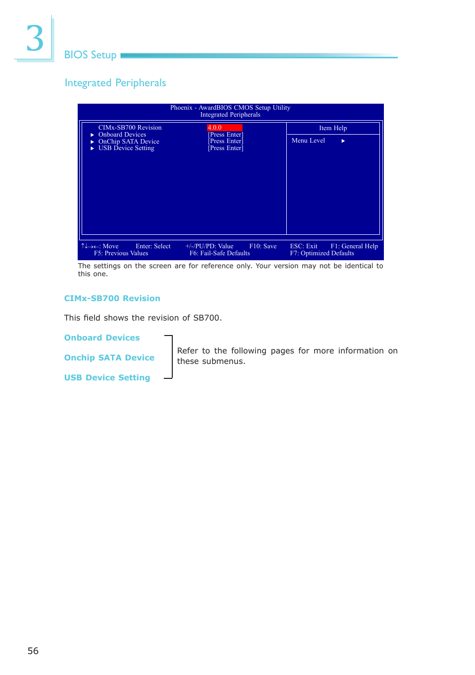 Bios setup, Integrated peripherals | DFI AR100-DR User Manual | Page 56 / 112