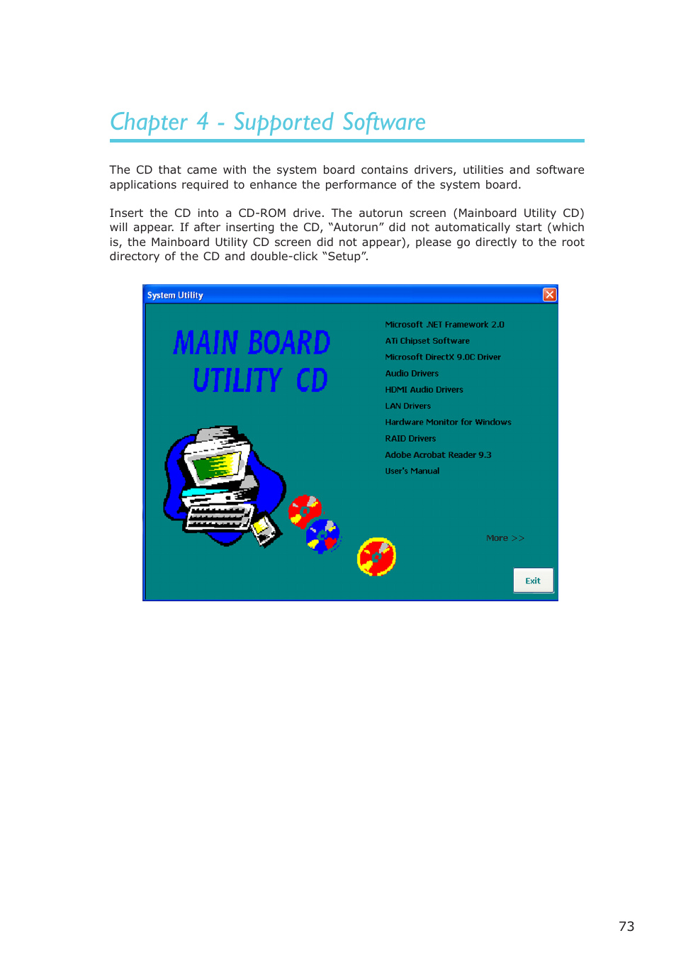 Chapter 4 - supported software | DFI AR100-DR User Manual | Page 73 / 112