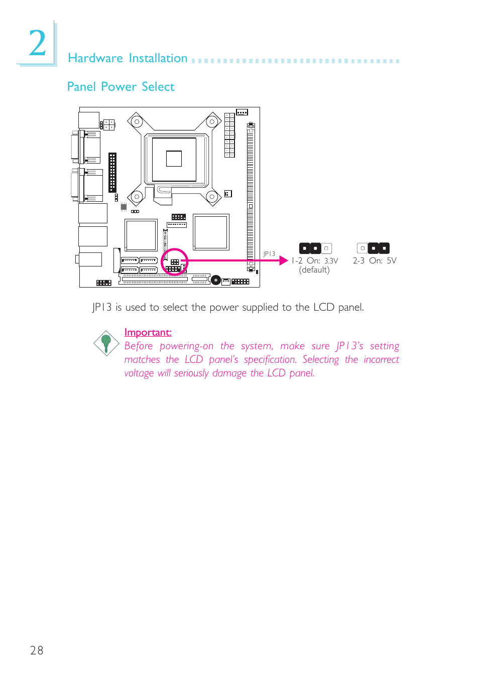 Hardware installation panel power select | DFI BL100-NE/-PE User Manual | Page 28 / 127