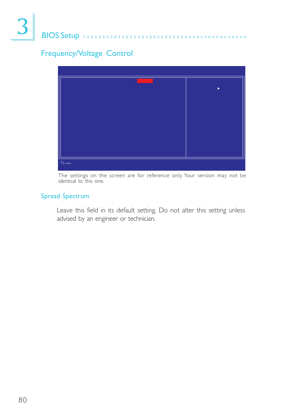 Bios setup frequency/voltage control | DFI BL100-NE/-PE User Manual | Page 80 / 127