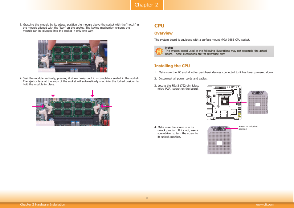 Chapter 2 | DFI CM100-C User Manual | Page 11 / 70