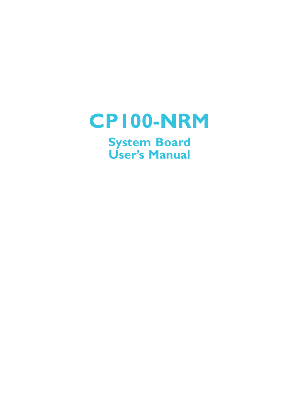 DFI CP100-NRM User Manual | 150 pages