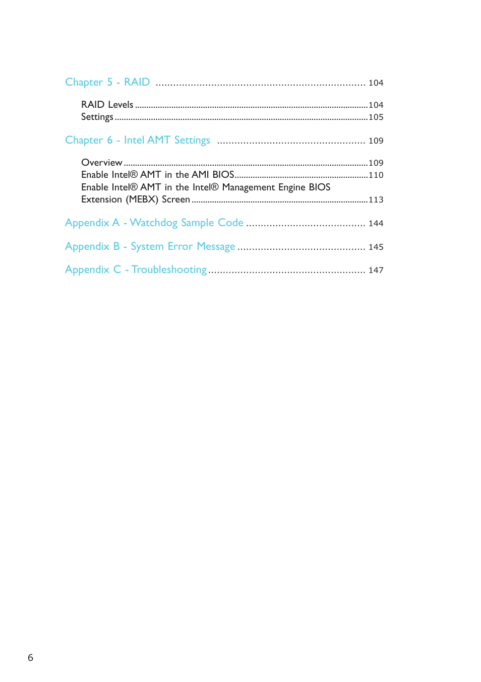 DFI CP100-NRM User Manual | Page 6 / 150