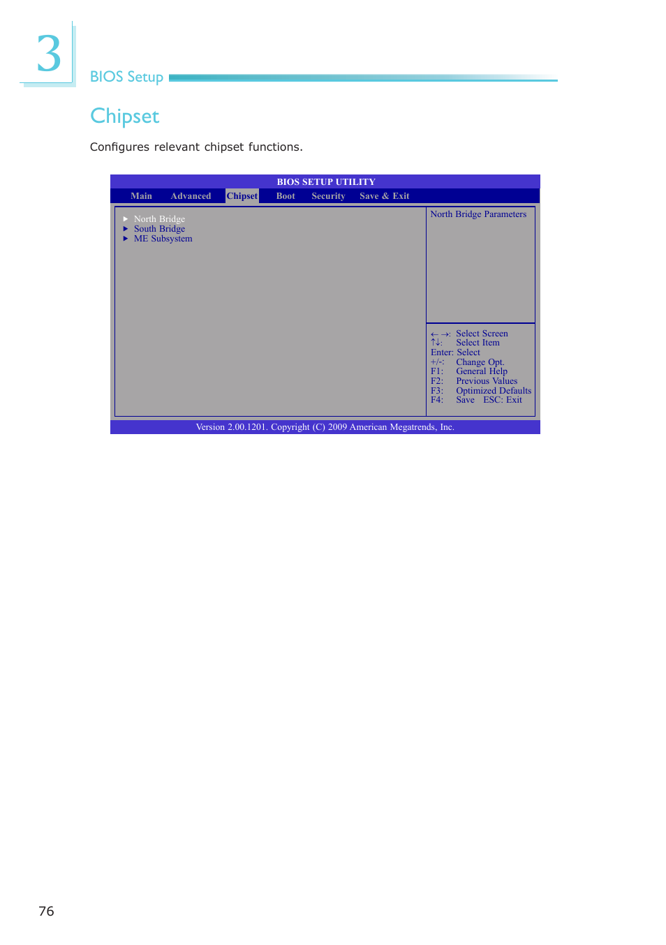 Chipset, Bios setup | DFI CP100-NRM User Manual | Page 76 / 150