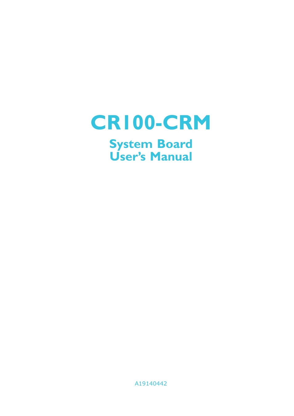 DFI CR100-CRM User Manual | 177 pages