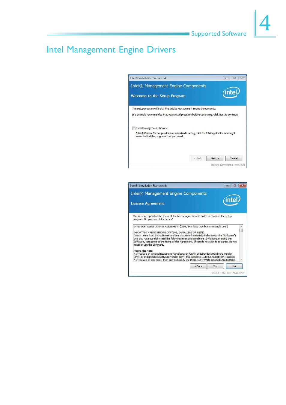 Intel management engine drivers | DFI CR100-CRM User Manual | Page 103 / 177