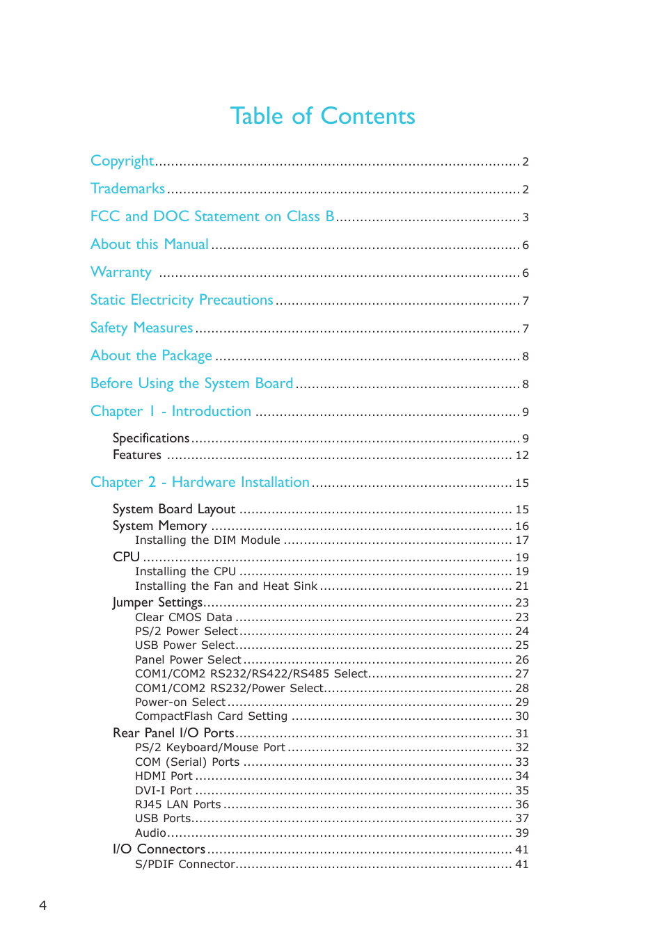 DFI CR100-CRM User Manual | Page 4 / 177