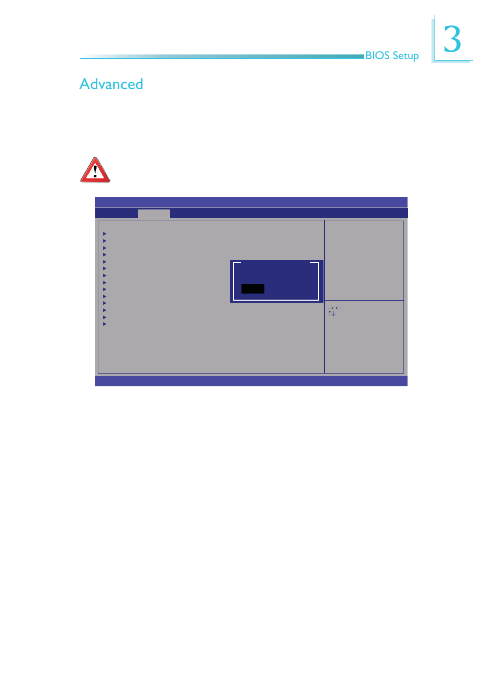 Advanced, Bios setup | DFI CR100-CRM User Manual | Page 59 / 177
