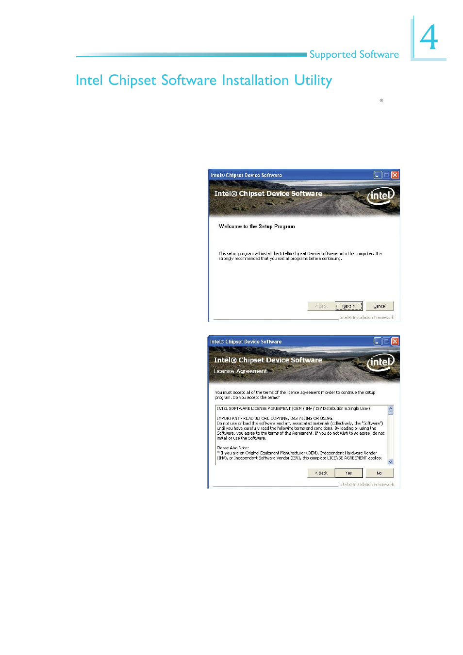 Intel chipset software installation utility | DFI CR100-CRM User Manual | Page 97 / 177