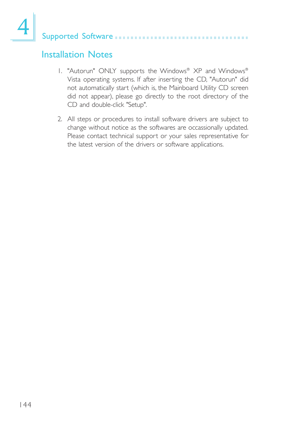 Installation notes | DFI G5C100-NR User Manual | Page 144 / 160