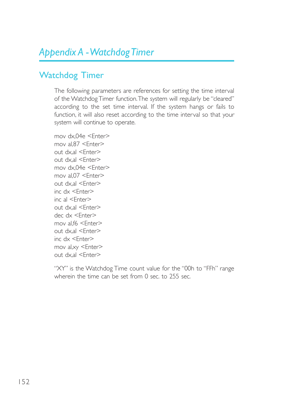 Appendix a - watchdog timer | DFI G5C100-NR User Manual | Page 152 / 160