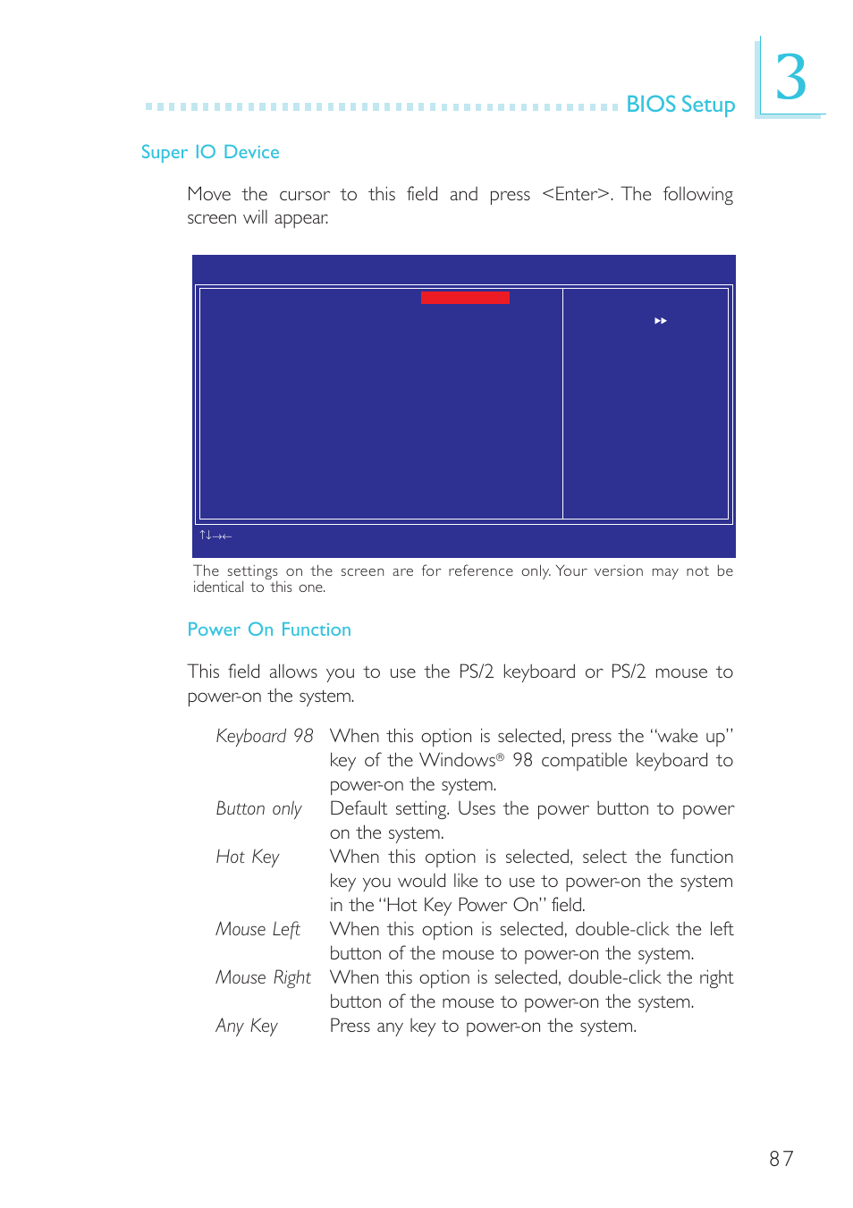 Bios setup | DFI G5C100-NR User Manual | Page 87 / 160