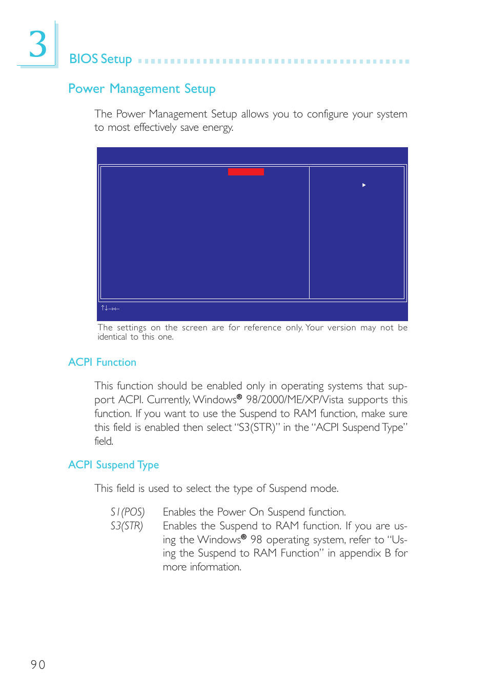 Bios setup power management setup | DFI G5C100-NR User Manual | Page 90 / 160
