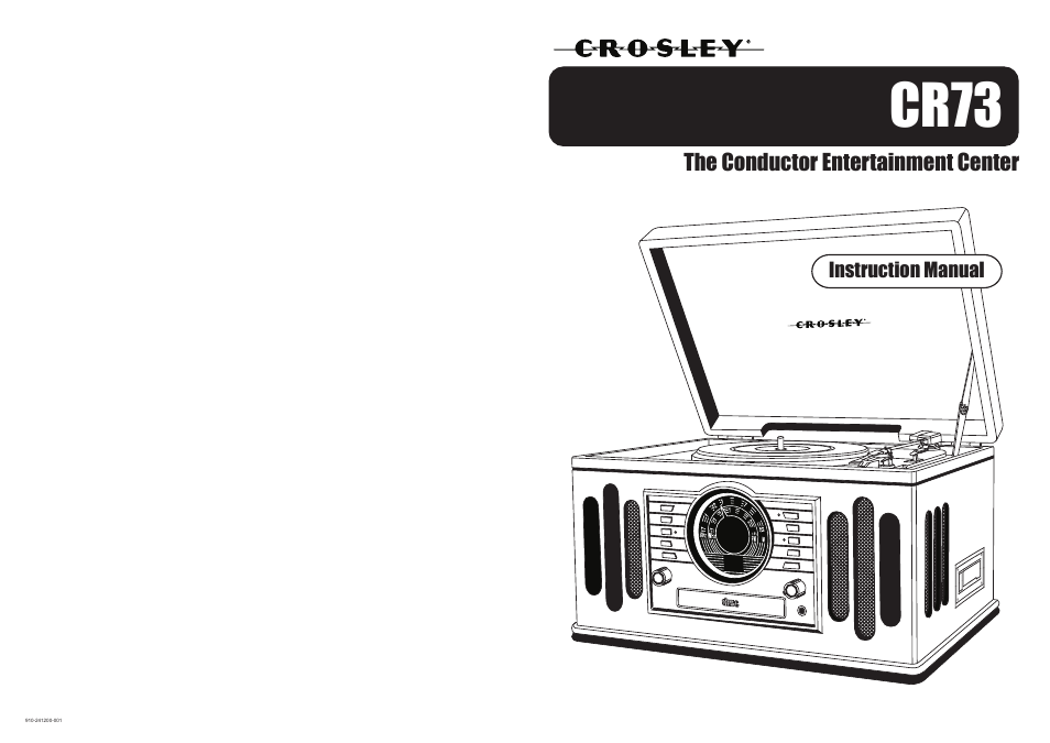 Crosley Radio Crosley Conductor CR73 User Manual | 8 pages
