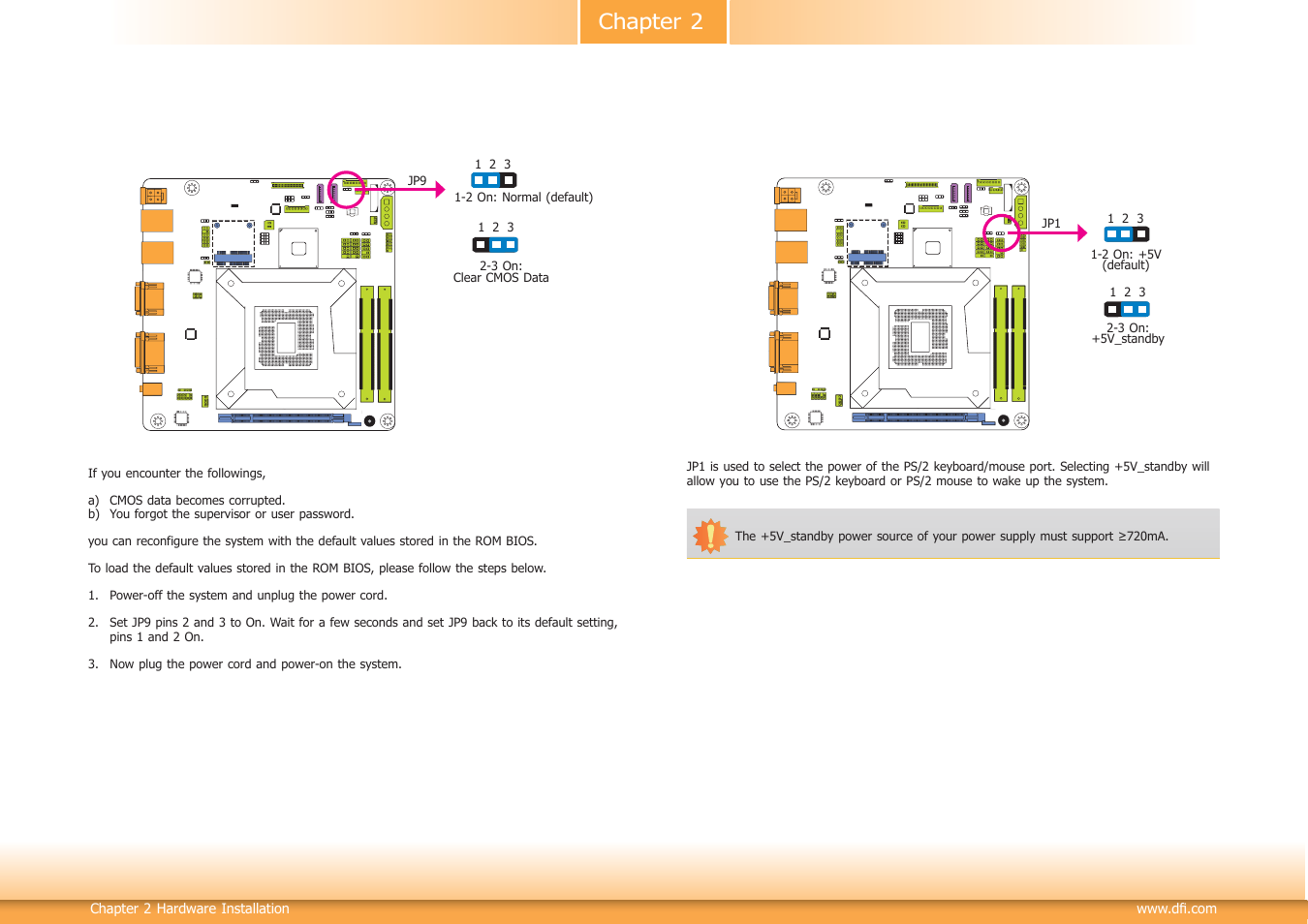 Jumper settings, Chapter 2 jumper settings | DFI HD101-H81 User Manual | Page 15 / 83