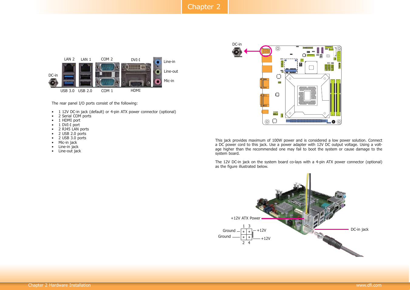 Rear panel i/o ports, Chapter 2 rear panel i/o ports | DFI HD101-H81 User Manual | Page 21 / 83
