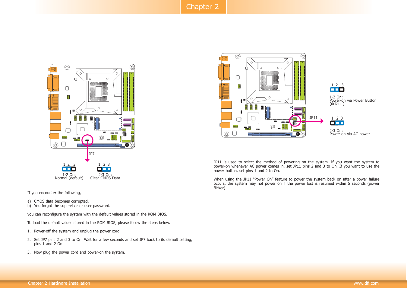 Jumper settings, Chapter 2 jumper settings | DFI HD171-H81 User Manual | Page 15 / 70
