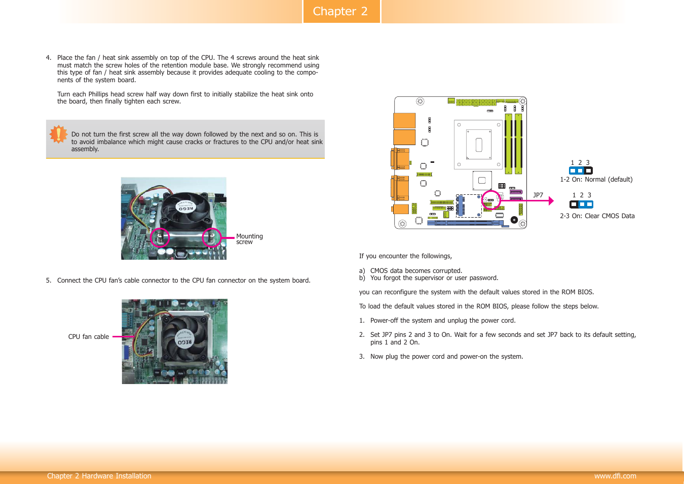 Jumper settings, Chapter 2 jumper settings | DFI HM100-HM86 User Manual | Page 12 / 97