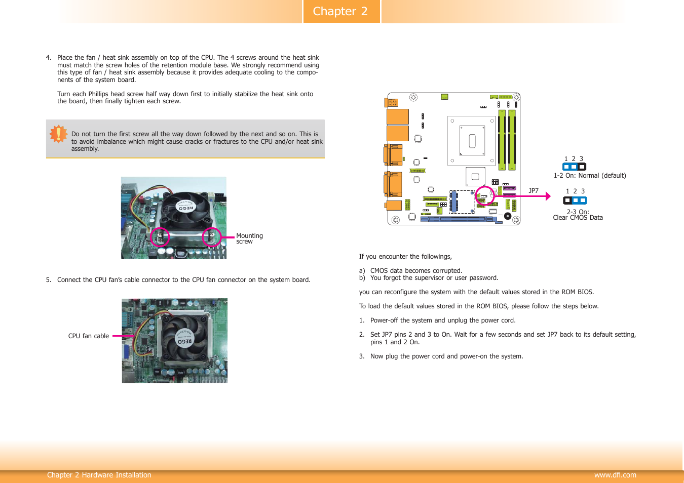 Jumper settings, Chapter 2 jumper settings | DFI HM101-HM86 User Manual | Page 12 / 99