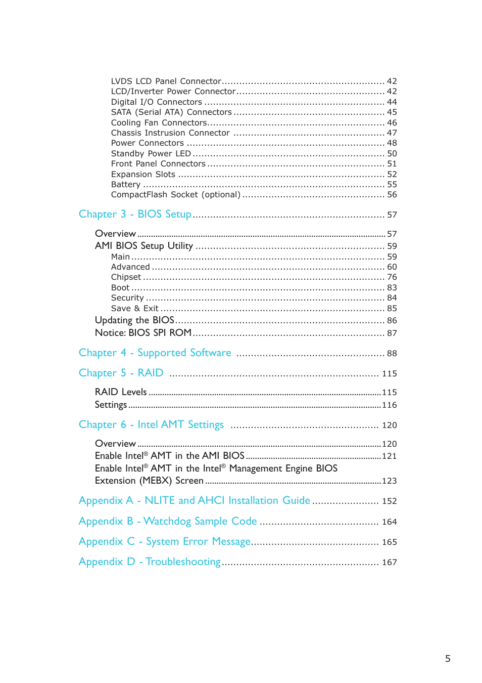 DFI HR100-CRM User Manual | Page 5 / 170