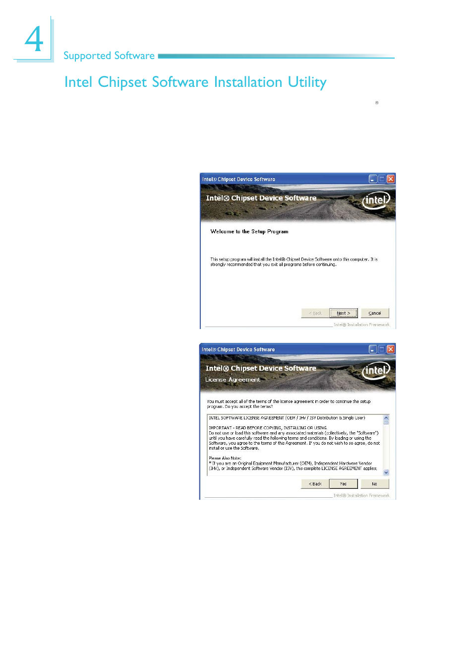 Intel chipset software installation utility | DFI HR100-CRM User Manual | Page 92 / 170