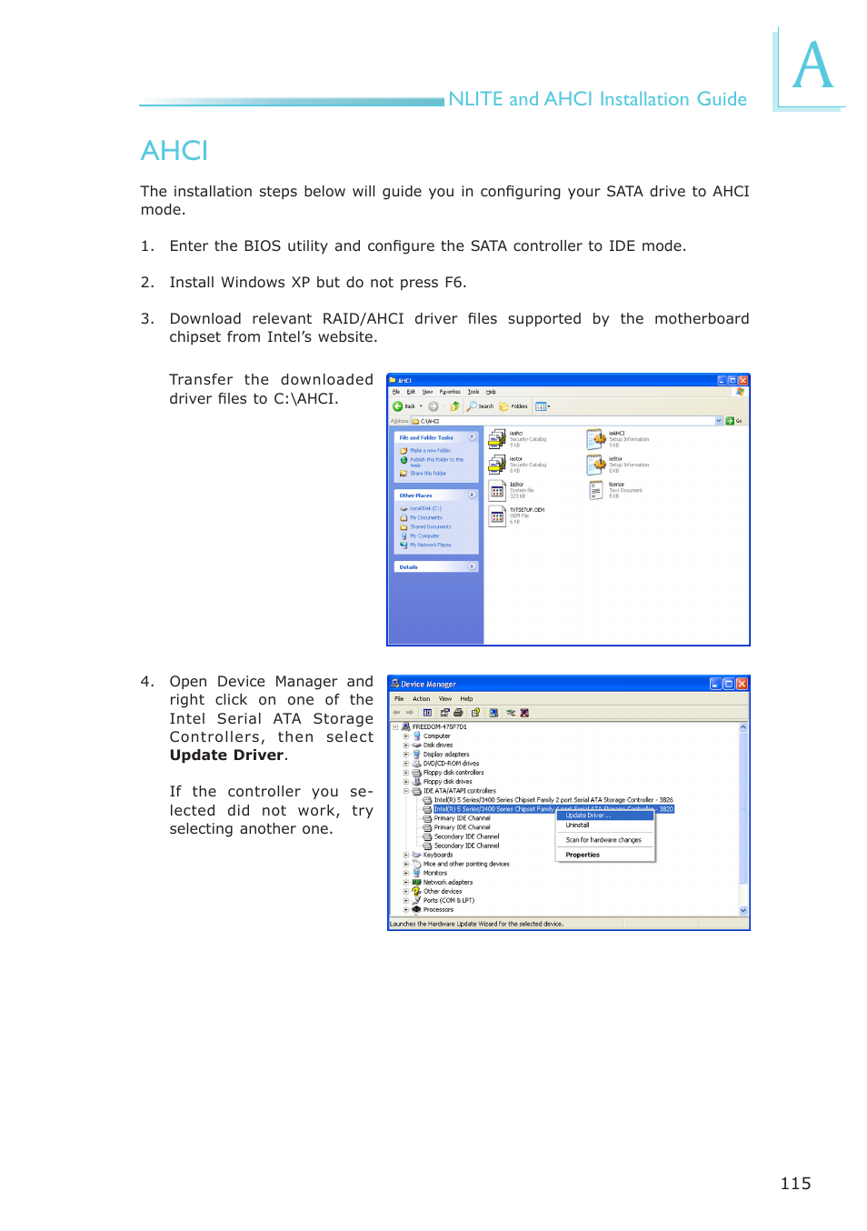 Ahci | DFI LR100-N16D User Manual | Page 115 / 126