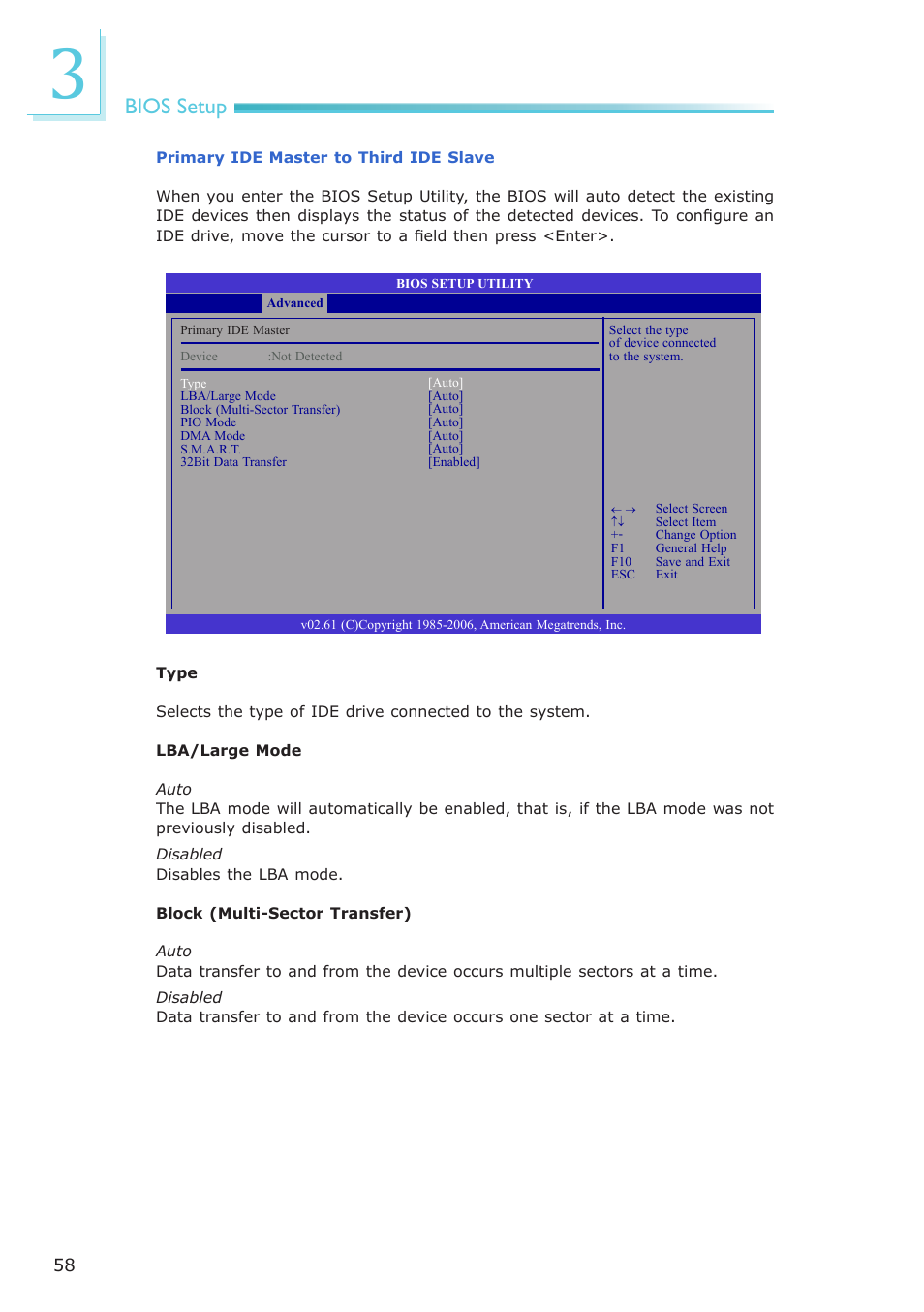 Bios setup | DFI LR100-N16D User Manual | Page 58 / 126