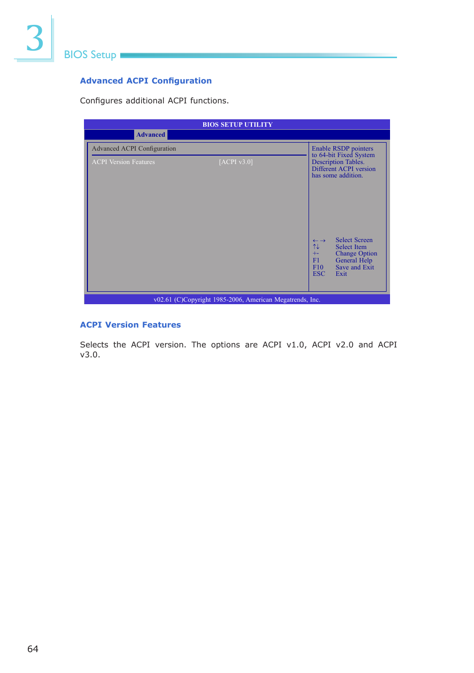 Bios setup | DFI LR100-N16D User Manual | Page 64 / 126