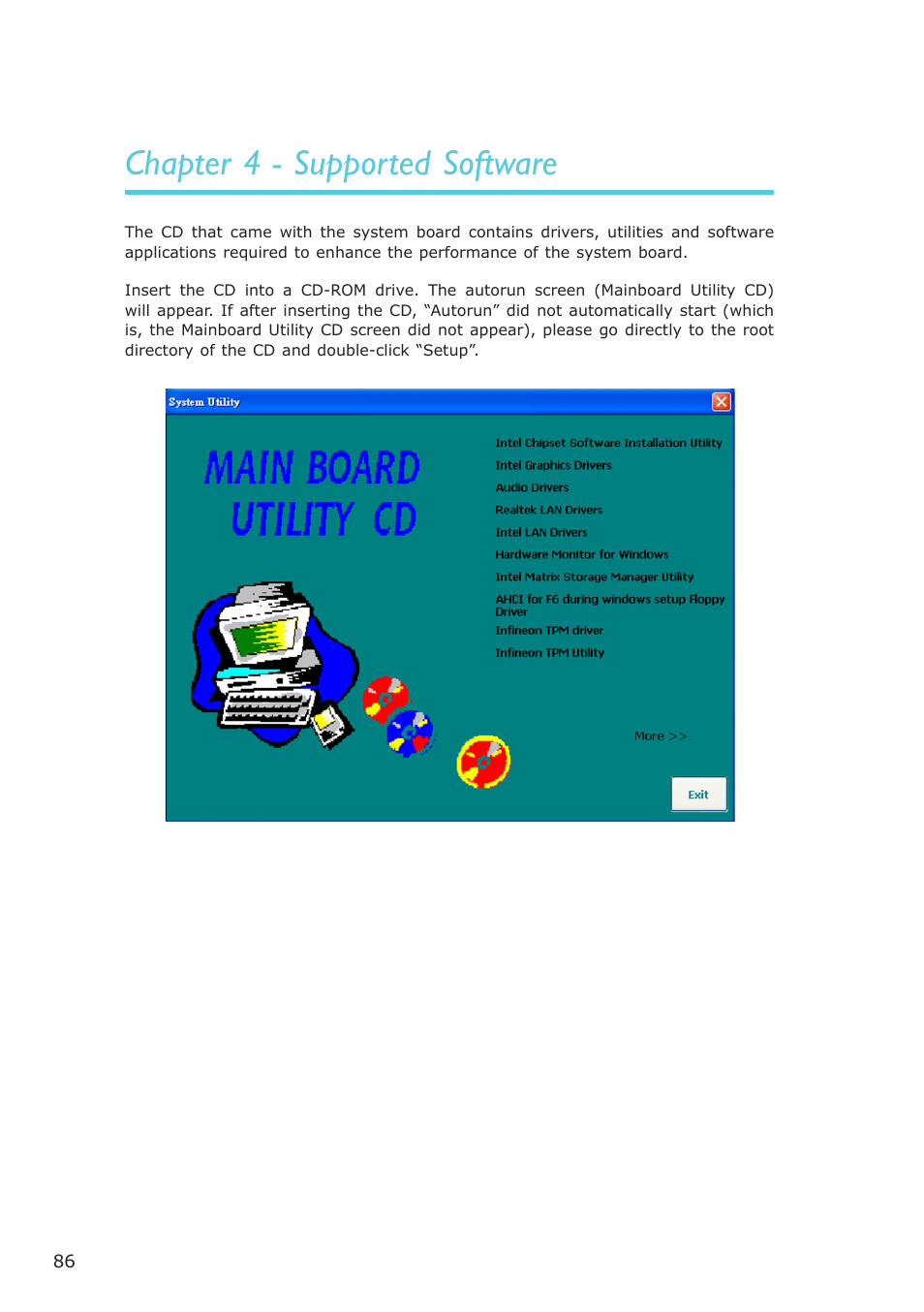 Chapter 4 - supported software | DFI LR100-N16D User Manual | Page 86 / 126