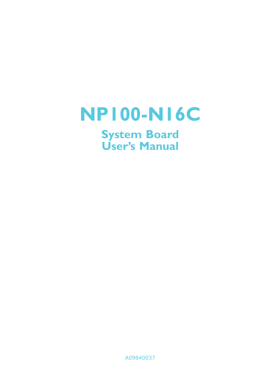 DFI NP100-N16C User Manual | 149 pages