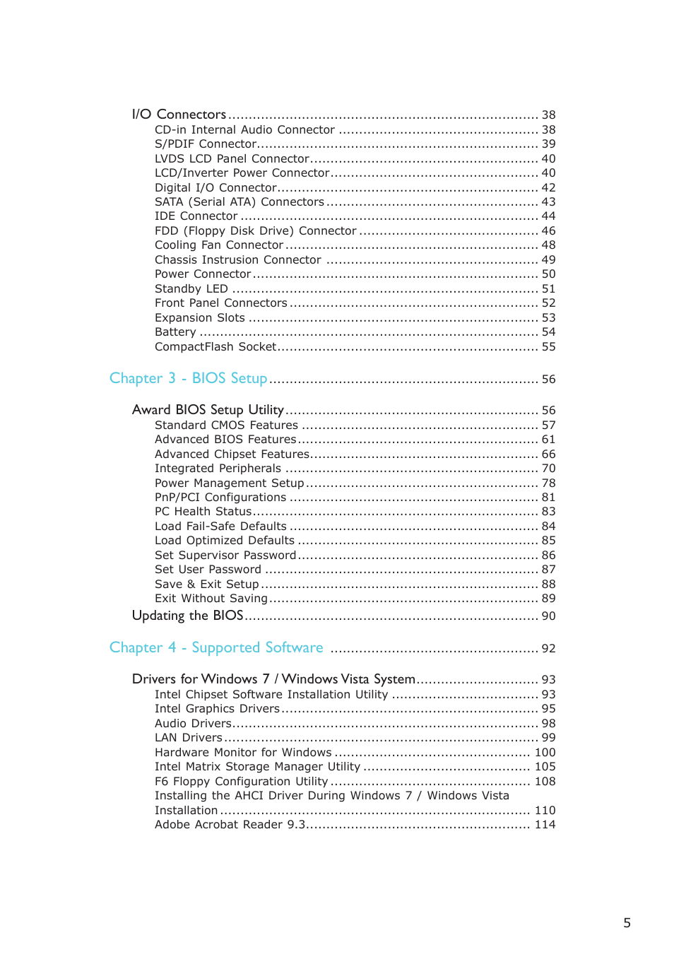 DFI NP100-N16C User Manual | Page 5 / 149