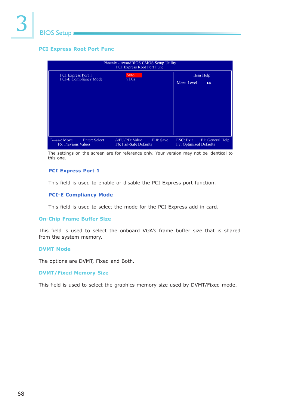 Bios setup | DFI NP100-N16C User Manual | Page 68 / 149