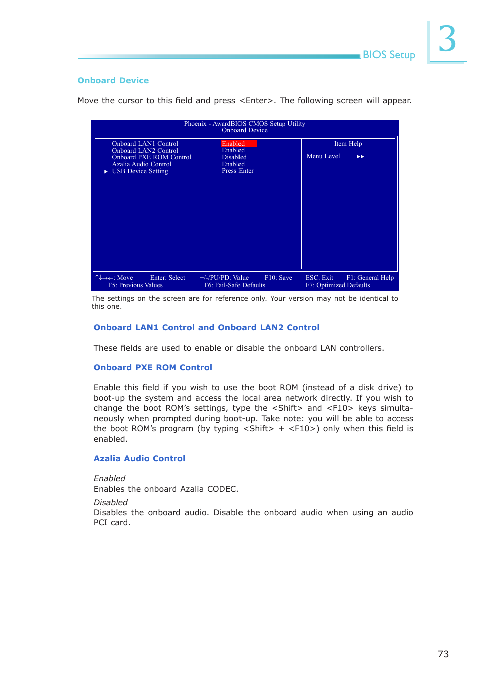 Bios setup | DFI NP100-N16C User Manual | Page 73 / 149