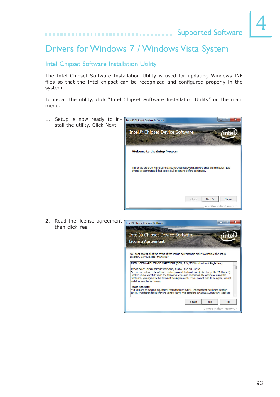 Drivers for windows 7 / windows vista system | DFI NP100-N16C User Manual | Page 93 / 149
