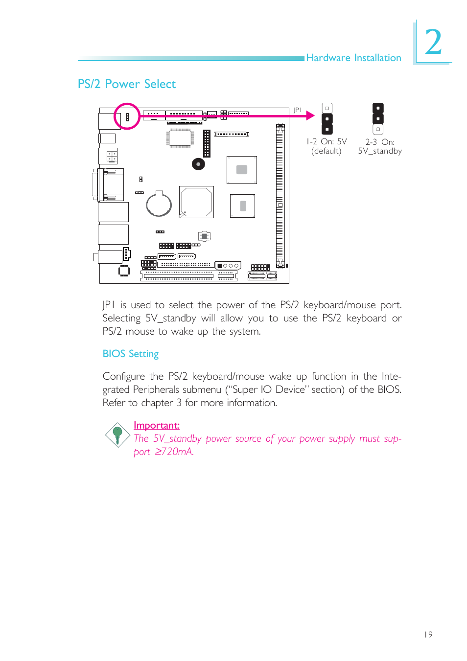 Ps/2 power select | DFI NP101-D16C User Manual | Page 19 / 150