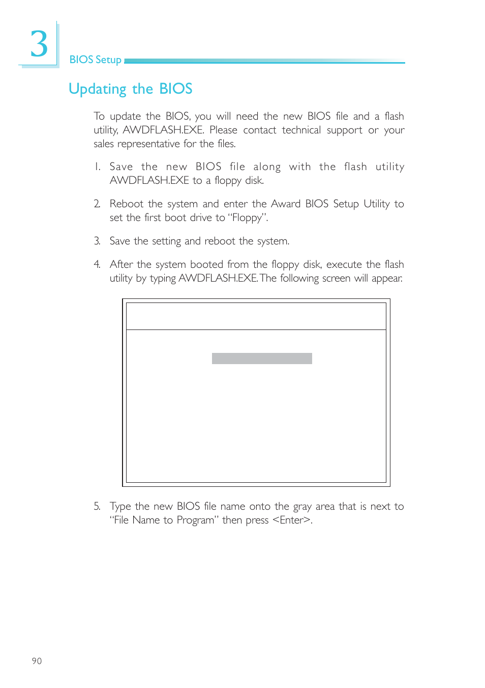 Updating the bios | DFI NP101-D16C User Manual | Page 90 / 150