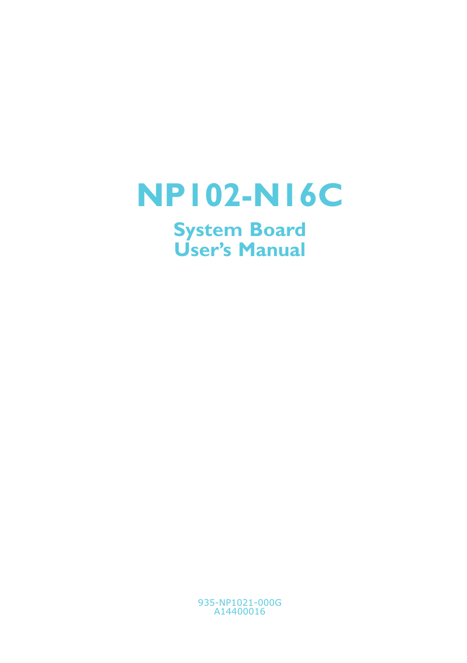 DFI NP102-N16C User Manual | 144 pages