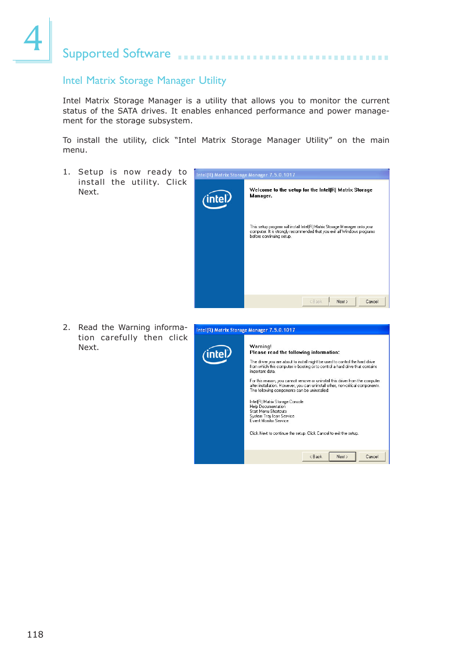 Supported software | DFI NP102-N16C User Manual | Page 118 / 144