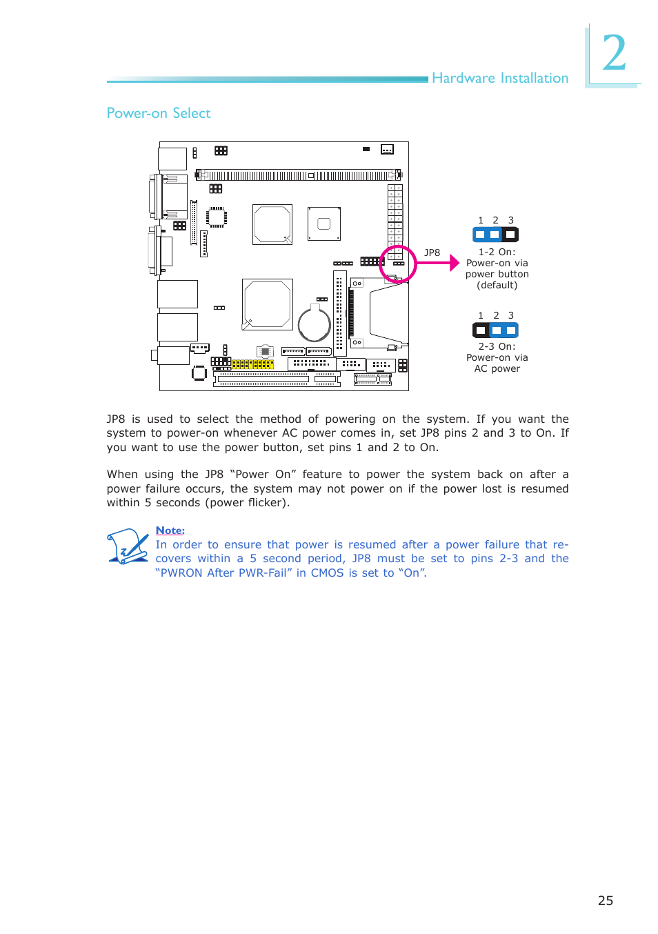 Hardware installation power-on select | DFI NP102-N16C User Manual | Page 25 / 144