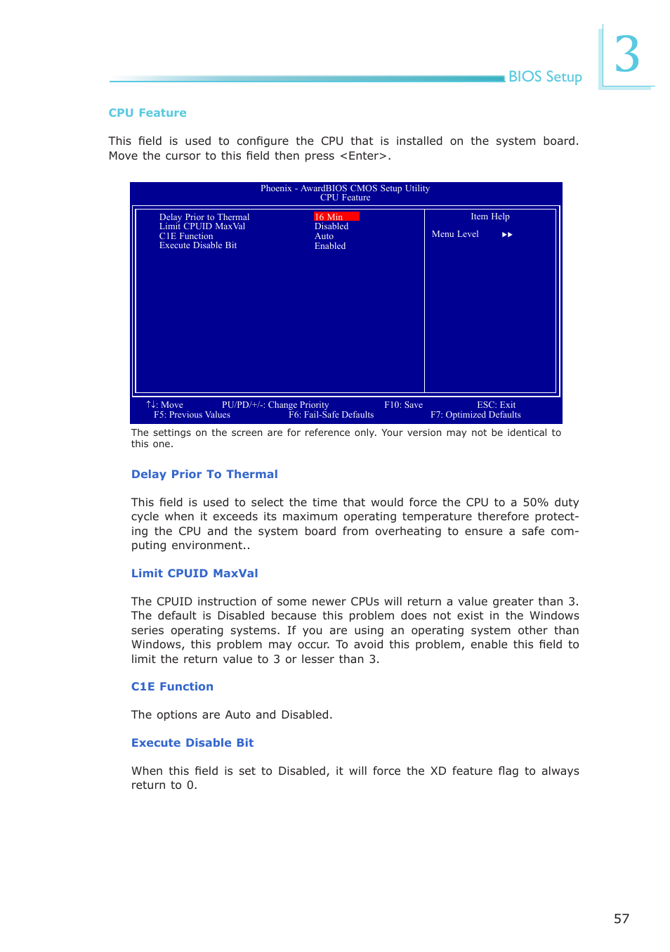 Bios setup | DFI NP102-N16C User Manual | Page 57 / 144