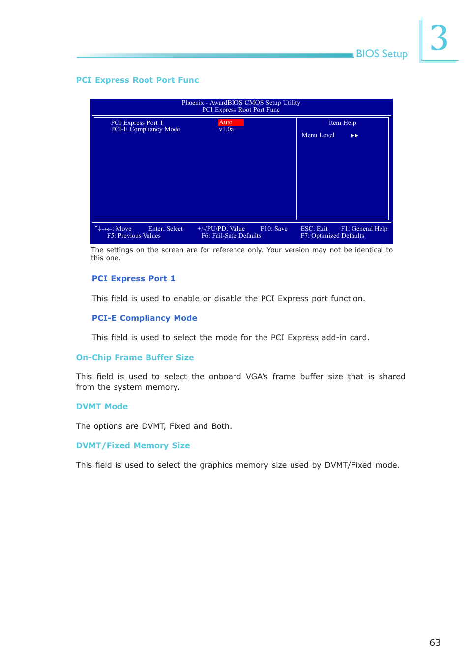 Bios setup | DFI NP102-N16C User Manual | Page 63 / 144