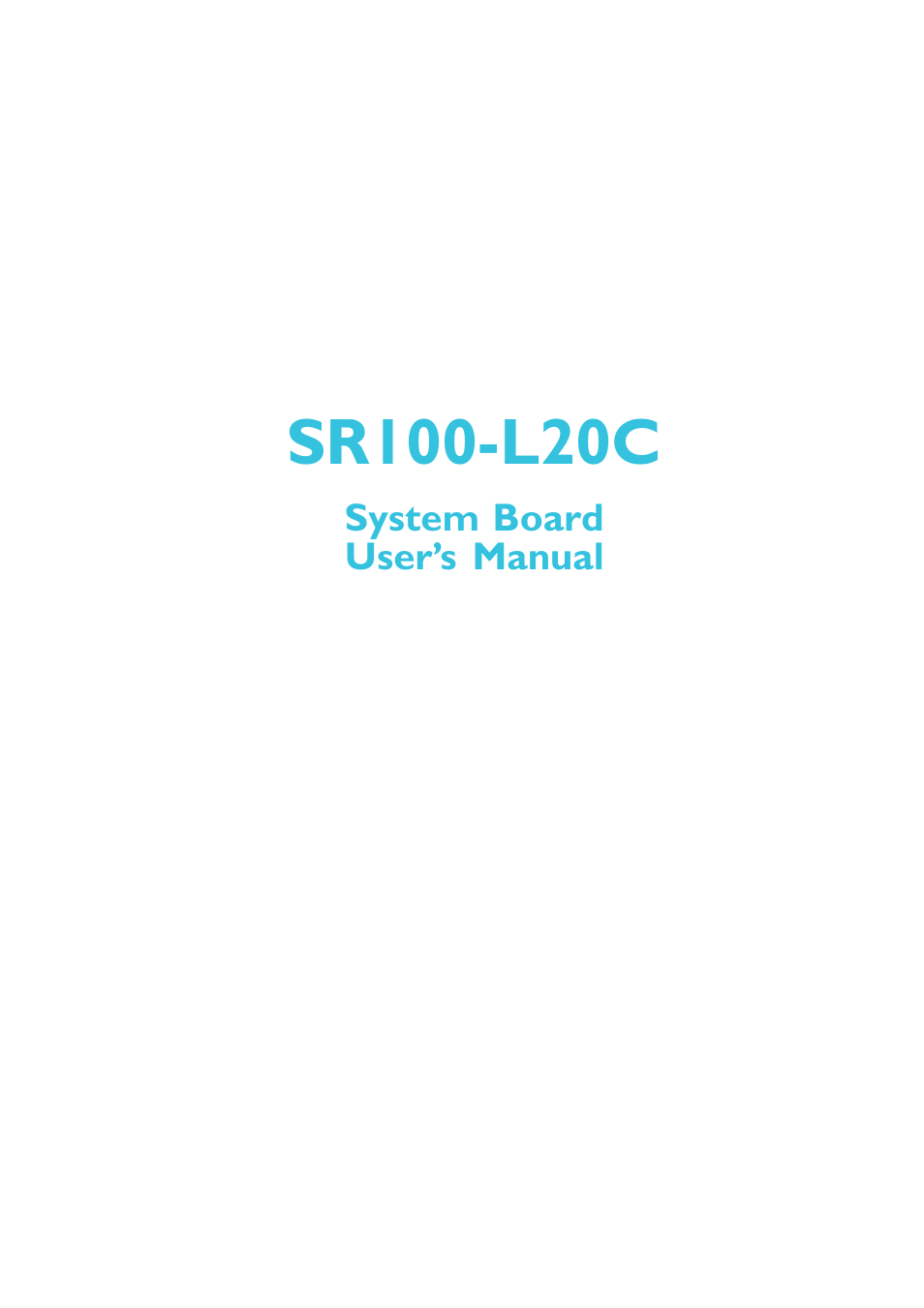 DFI SR100-L20C User Manual | 144 pages