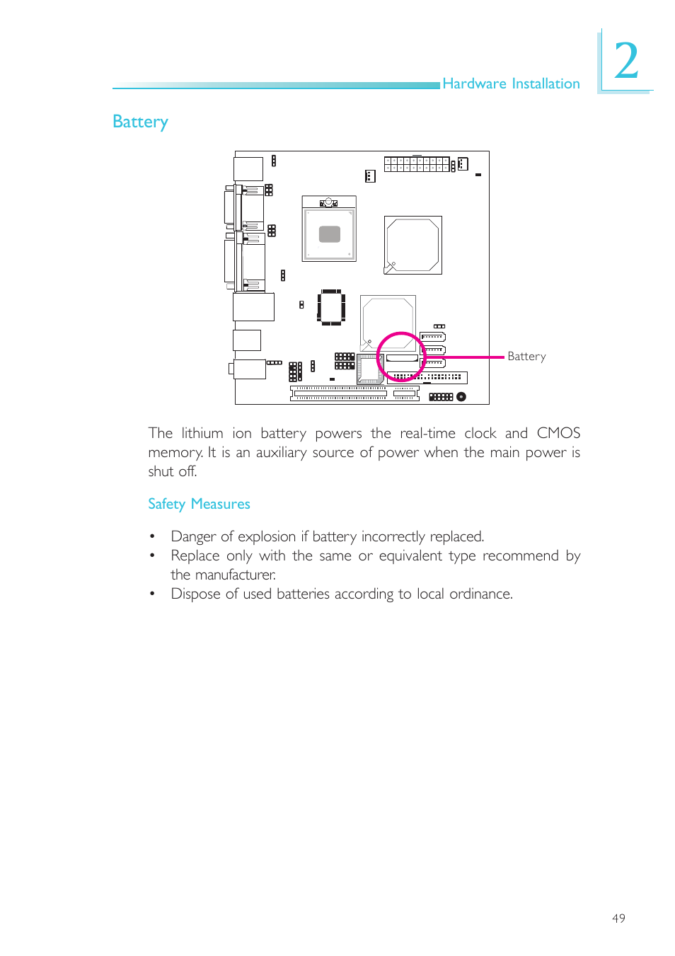Battery | DFI SR100-L20C User Manual | Page 49 / 144