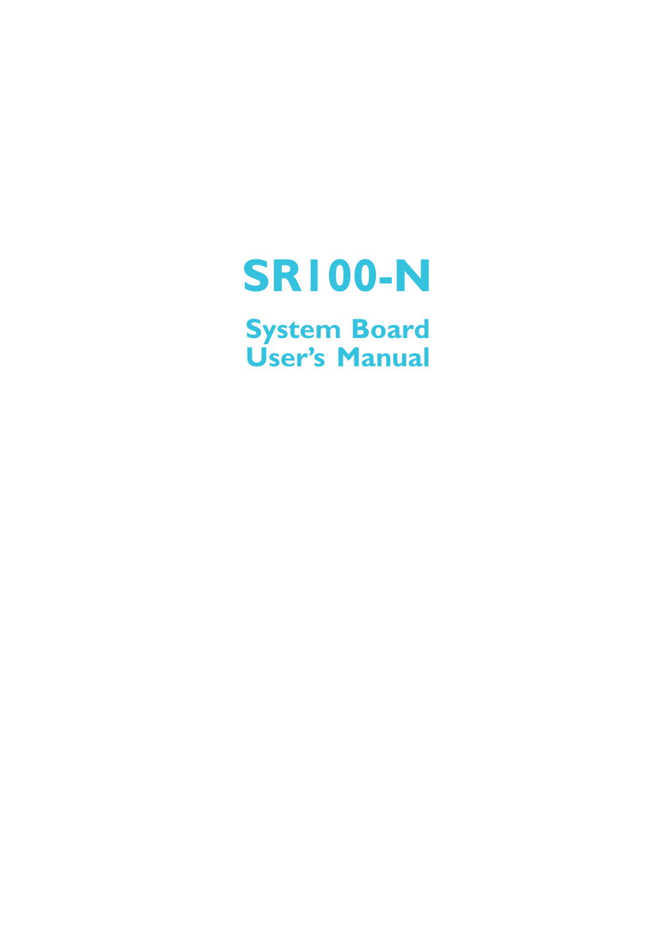 DFI SR100-N User Manual | 152 pages