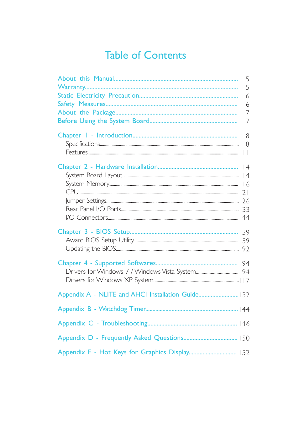 DFI SR100-N User Manual | Page 4 / 152