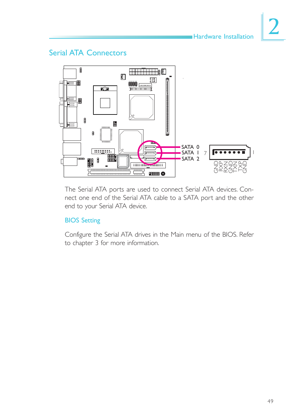 Serial ata connectors | DFI SR100-N User Manual | Page 49 / 152