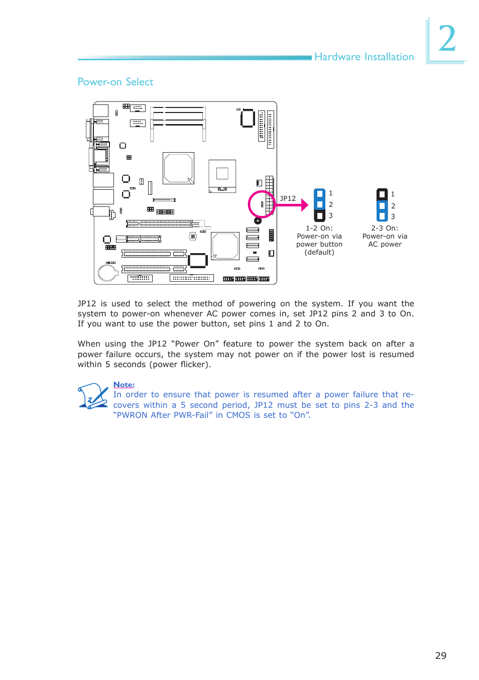 Hardware installation power-on select | DFI CA331-NR User Manual | Page 29 / 131